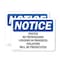 Signmission Posted No Trespassing Logging In Progress OSHA Notice Sign, Vinyl Decal, 14in W x 10in L, 2PK OS-2PACK-NS-D-1014-L-17728 - alternate 1